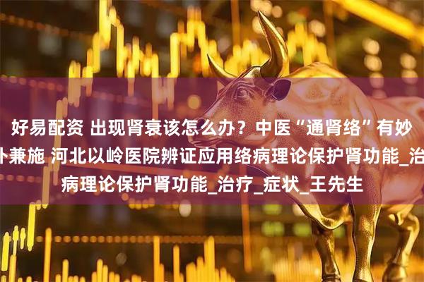 好易配资 出现肾衰该怎么办？中医“通肾络”有妙招 络脉为枢 通补兼施 河北以岭医院辨证应用络病理论保护肾功能_治疗_症状_王先生